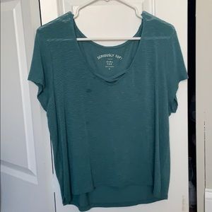 Teal v neck t shirt